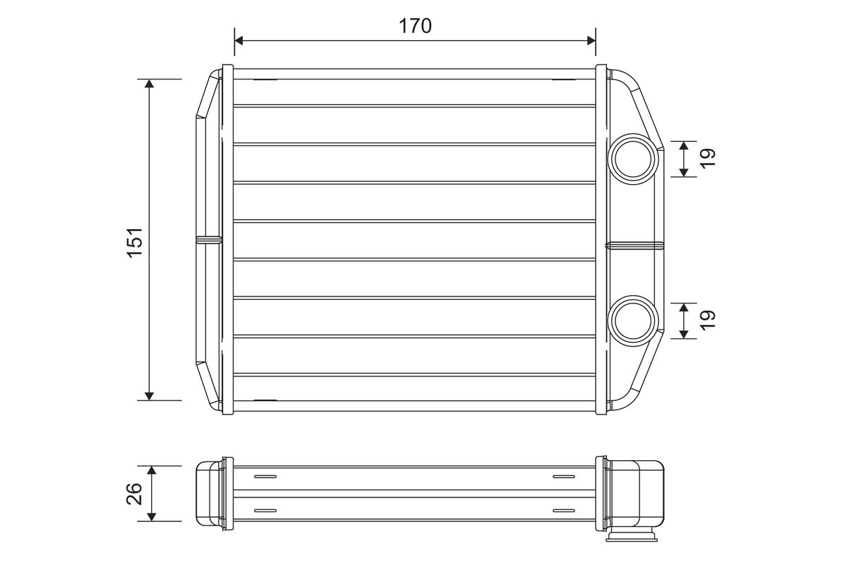 VALEO Varmeelement, kabinevarme 811582 for DACIA