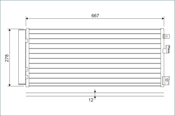 VALEO Kondensor, klimaanlæg 822574 for OPEL VAUXHALL