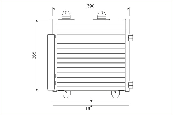 VALEO Kondensor, klimaanlæg 822577 for PEUGEOT TOYOTA