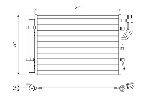 VALEO Kondensor, klimaanlæg 822582 for KIA
