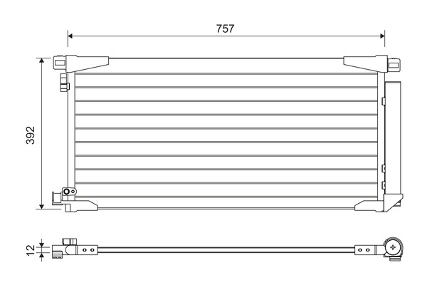 VALEO Kondensor, klimaanlæg 822607 for TOYOTA