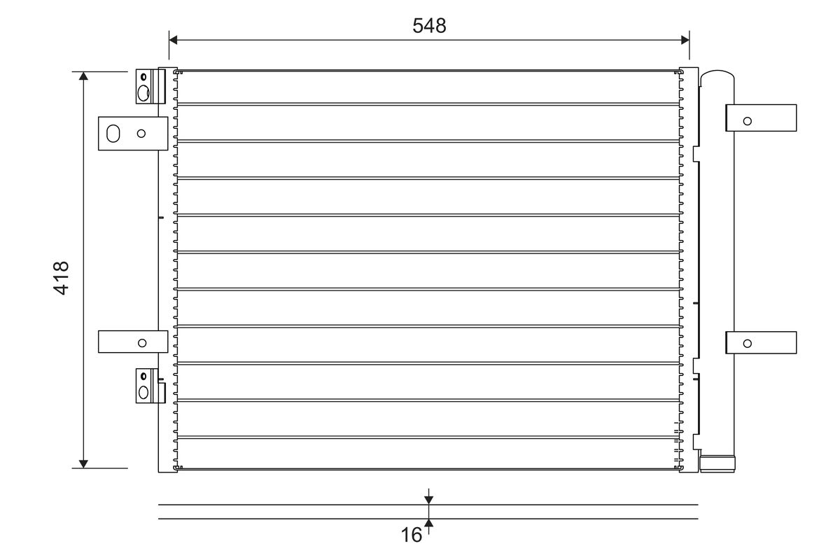 VALEO Kondensor, klimaanlæg 822564 for DS PEUGEOT (DF-PSA) PEUGEOT TOYOTA