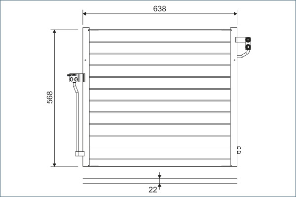 VALEO Kondensor, klimaanlæg 822623 for MERCEDES-BENZ