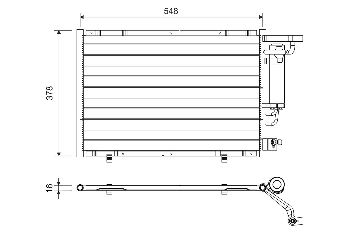 VALEO Kondensor, klimaanlæg 822730 for FORD