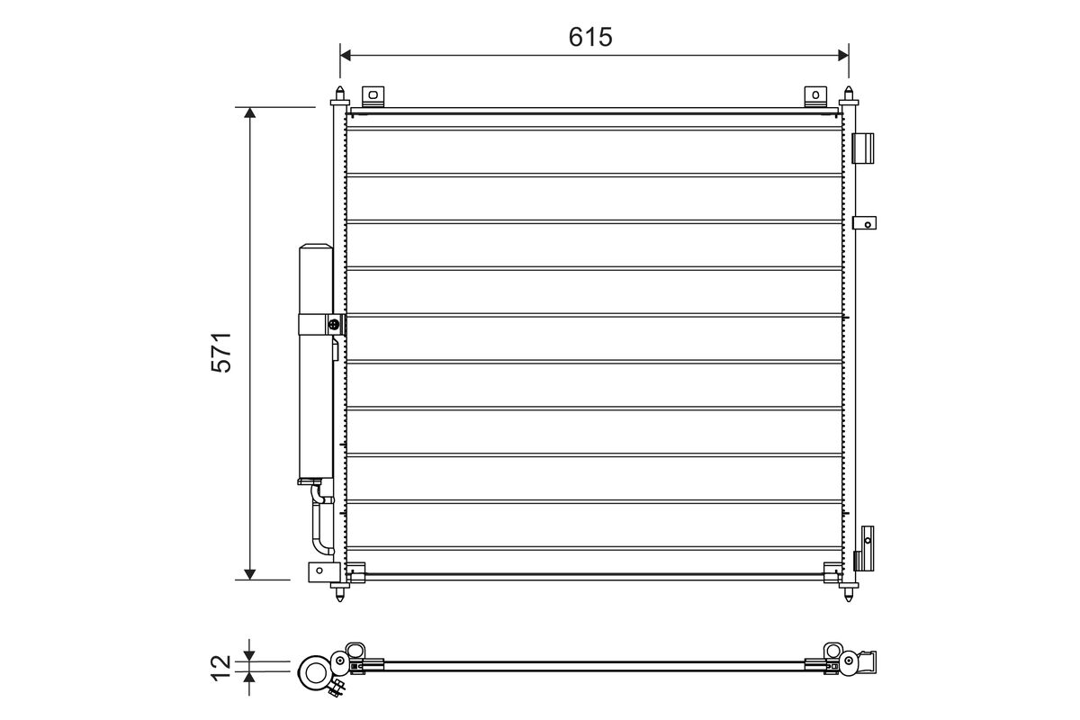 VALEO Kondensor, klimaanlæg 822721 for LAND ROVER