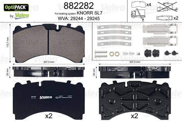 VALEO 882282 bagaksel for MERCEDES-BENZ