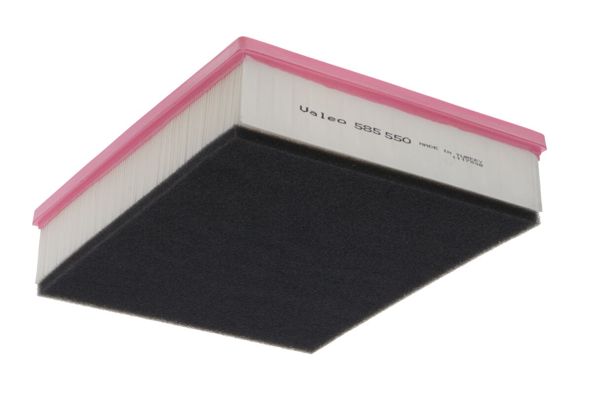 VALEO Luftfilter 585550 Filterindsats length_mm_203|Længde [mm]|315 width_mm_206|Bredde [mm]|260 height_mm_209|Højde [mm]|70 supplementary_articleinfo