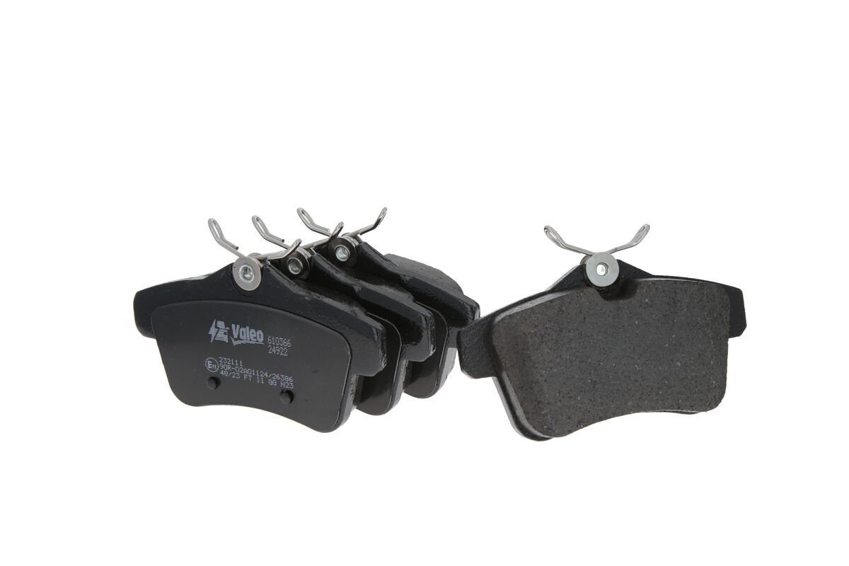 VALEO Bremseklodser 610366 bagaksel for PEUGEOT DS