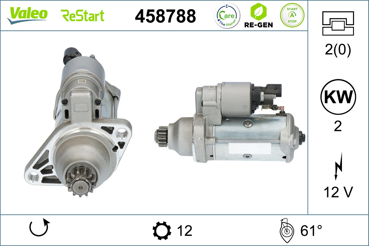 VALEO Starter 458788 for VW CUPRA