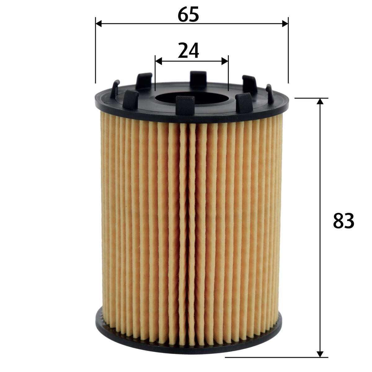 VALEO Oliefilter 586670 Filterindsats height_mm_209|Højde [mm]|83 outer_diameter_mm_497|Yderdiameter [mm]|65 inner_diameter_1_mm_995|Inder diameter 1