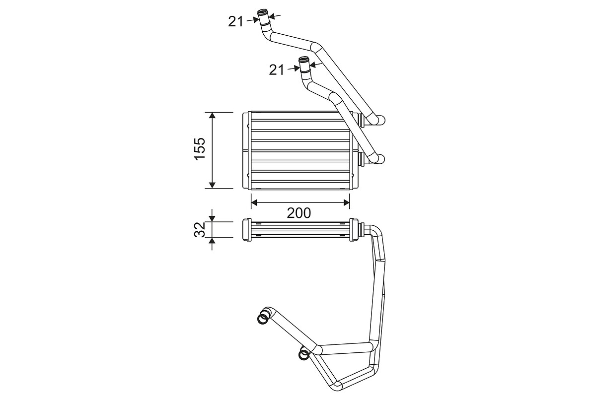 VALEO Varmeelement, kabinevarme 811640 for NISSAN