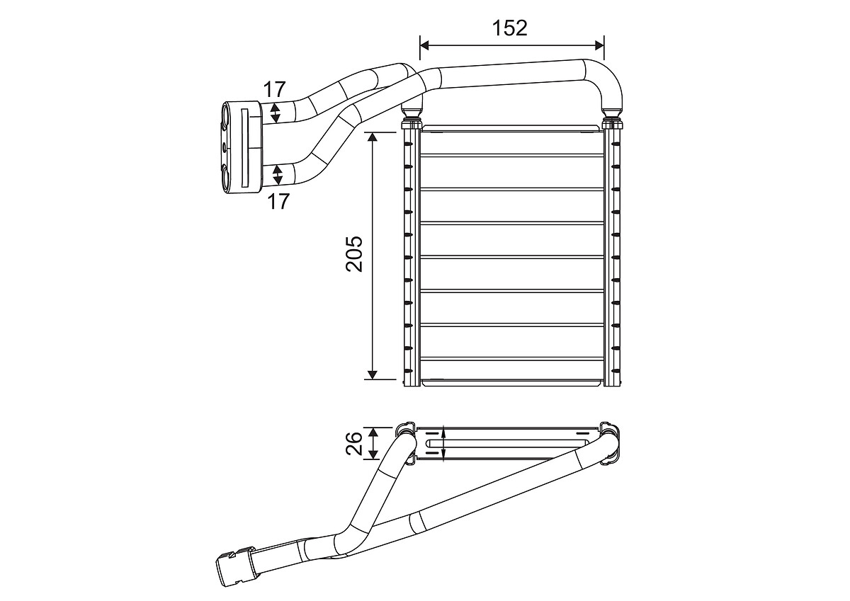 VALEO Varmeelement, kabinevarme 811690 bag for FORD