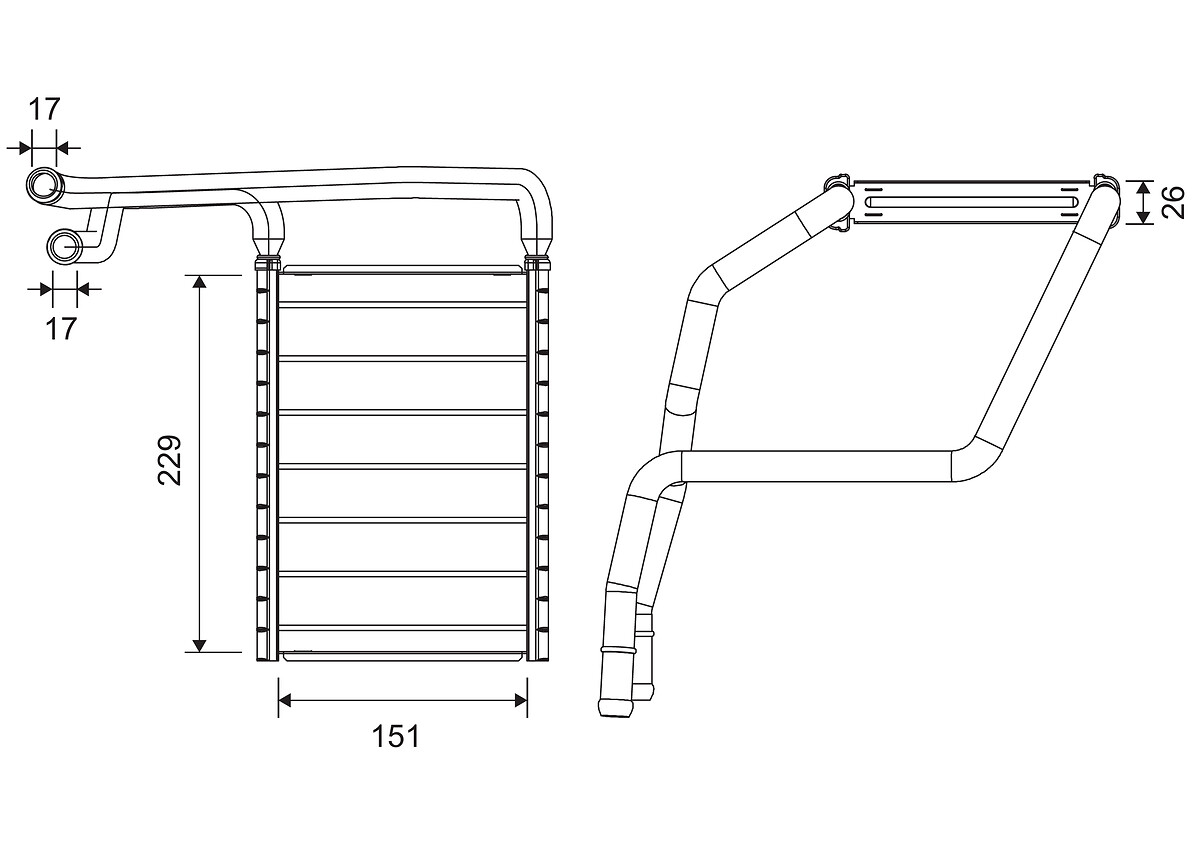 VALEO Varmeelement, kabinevarme 811677 for FORD