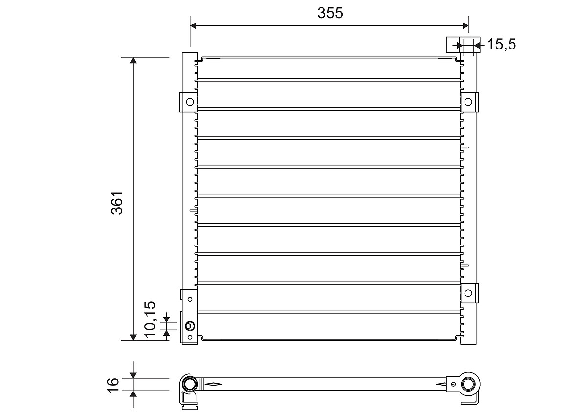 VALEO Kondensor, klimaanlæg 812712 for HONDA ROVER