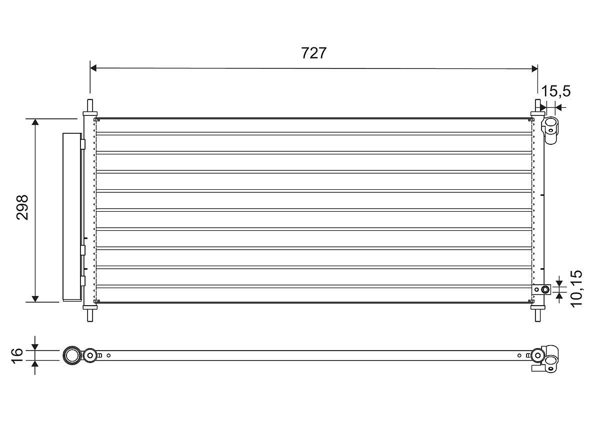 VALEO Kondensor, klimaanlæg 812718 for HONDA (GAC)