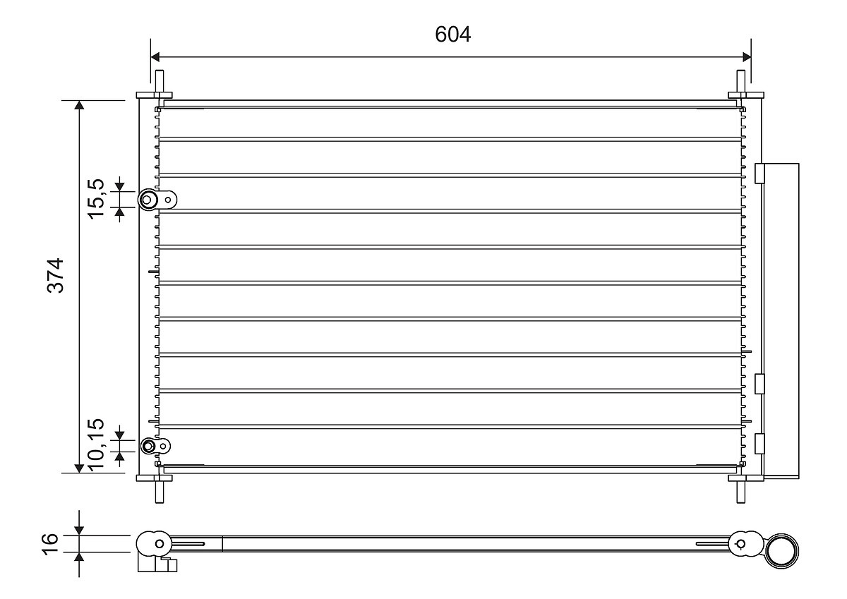 VALEO Kondensor, klimaanlæg 812654 for TOYOTA