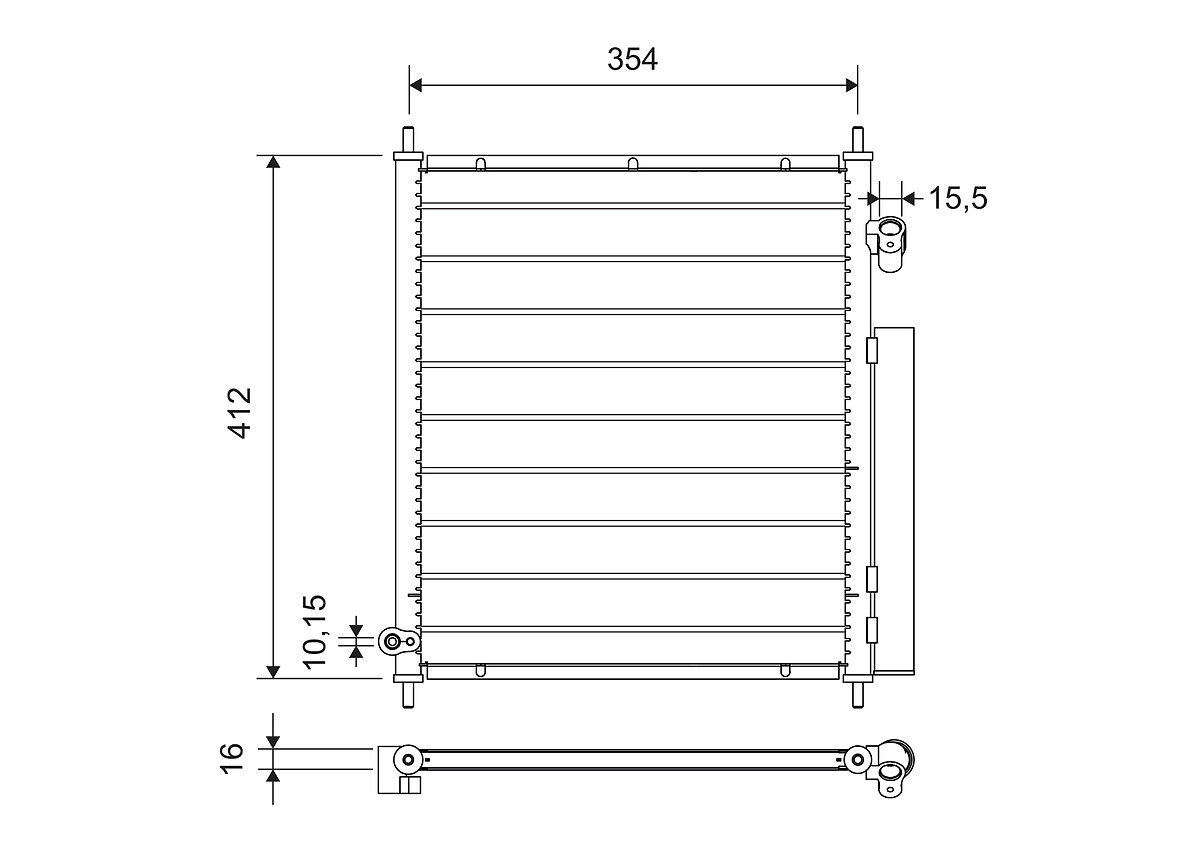 VALEO Kondensor, klimaanlæg 812719 for HONDA