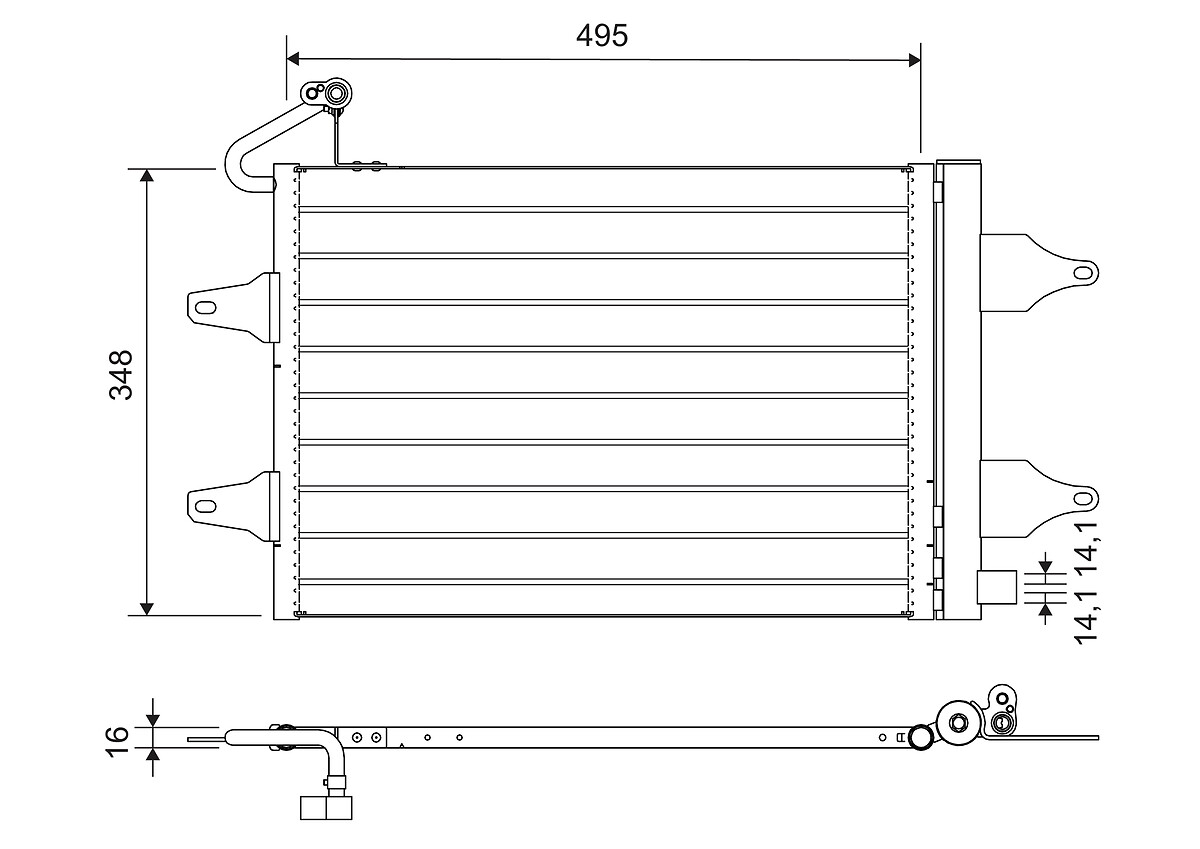 VALEO Kondensor, klimaanlæg 812735 for VW SEAT