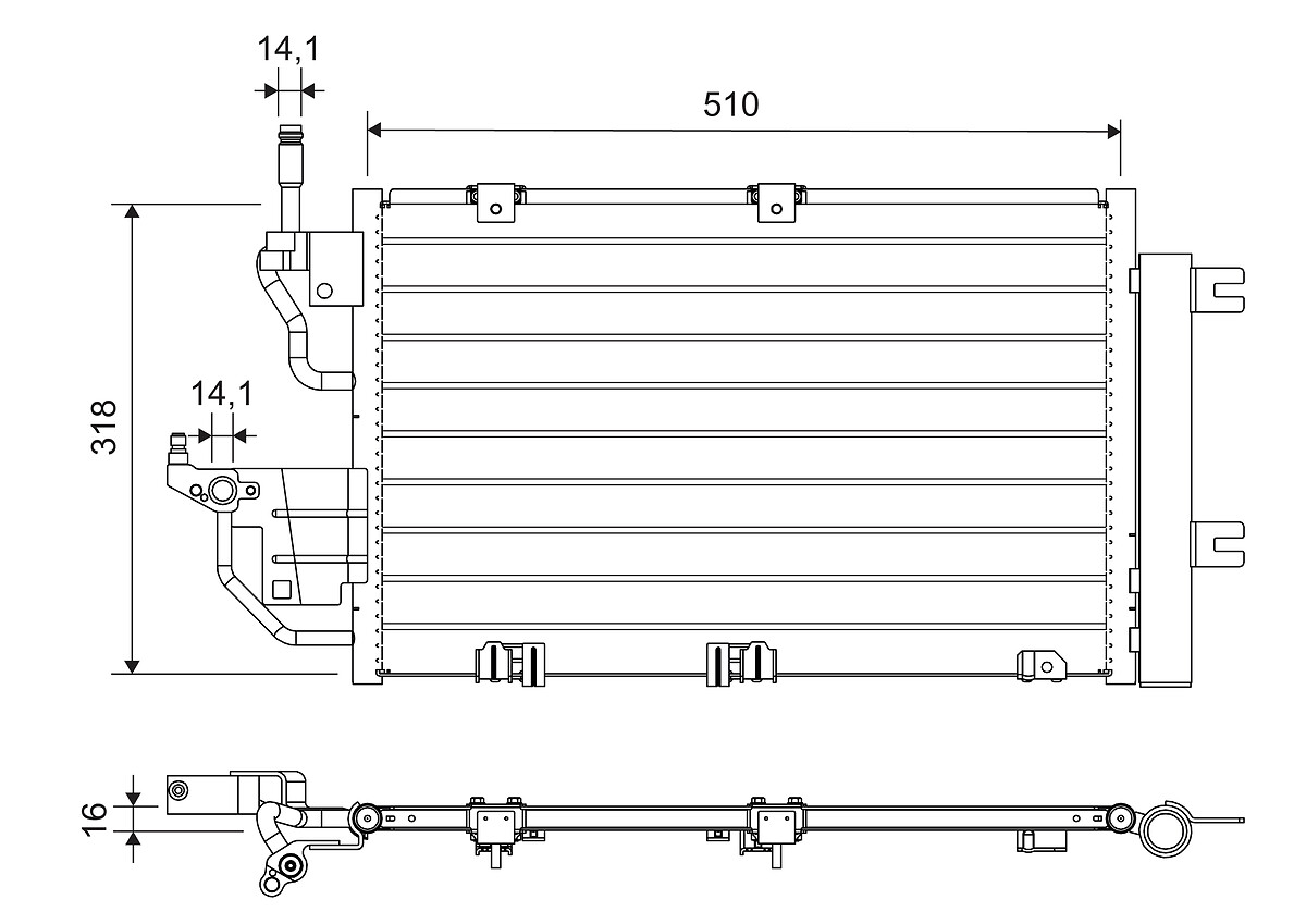 VALEO Kondensor, klimaanlæg 812656 for OPEL VAUXHALL