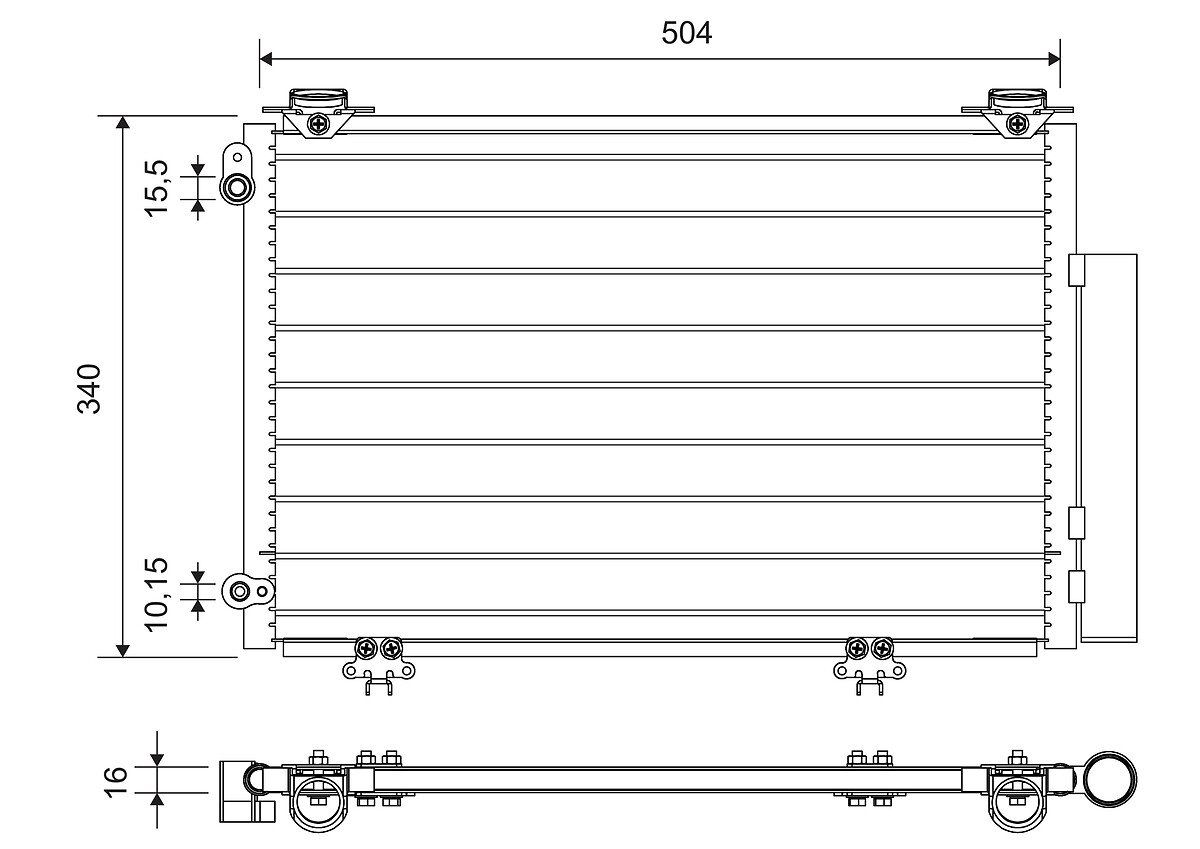 VALEO Kondensor, klimaanlæg 812724 for TOYOTA