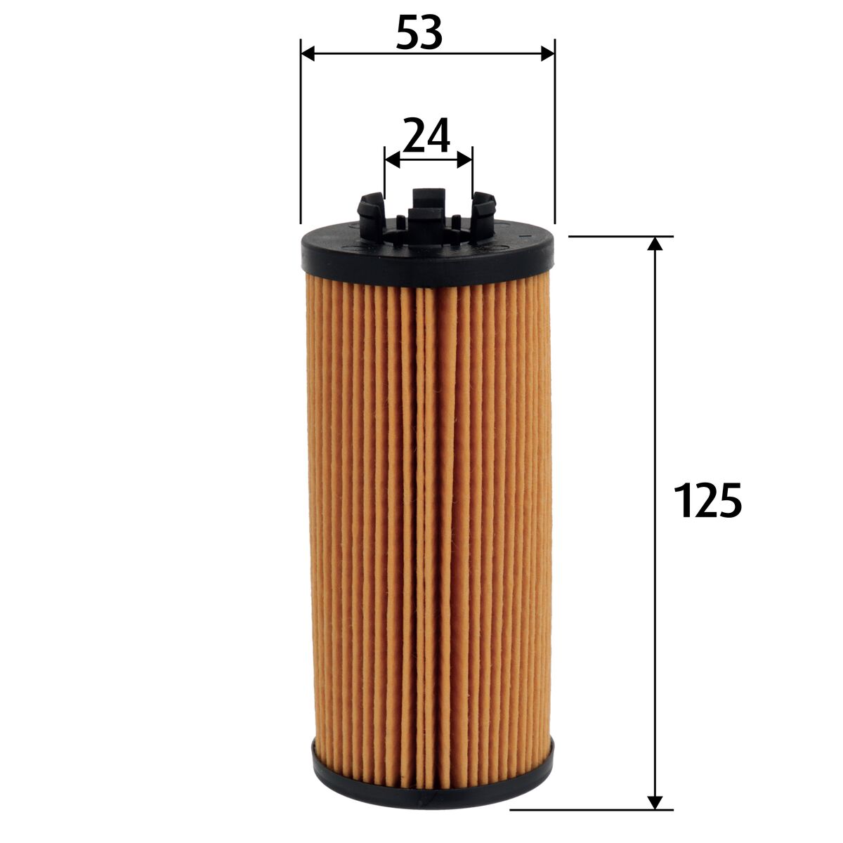 VALEO Oliefilter 586669 Filterindsats height_mm_209|Højde [mm]|124 outer_diameter_mm_497|Yderdiameter [mm]|53 inner_diameter_mm_496|Indvendig diameter
