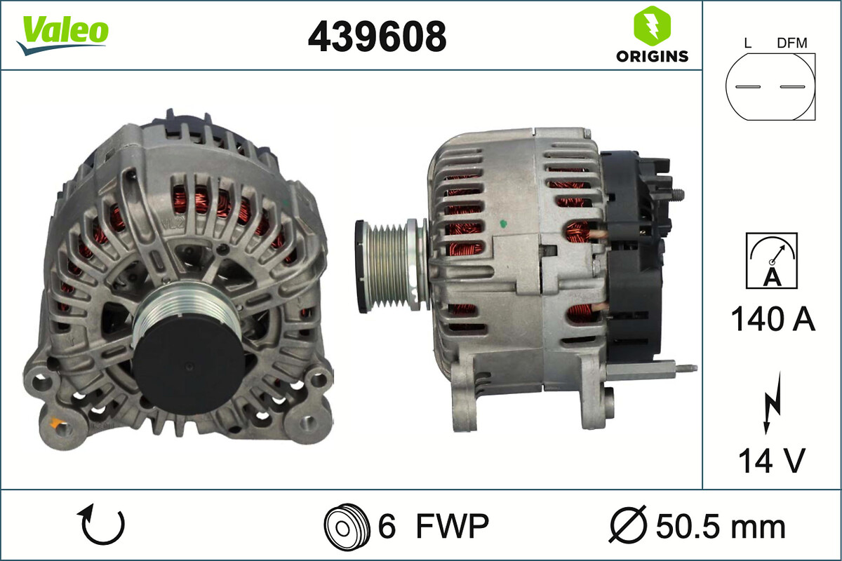 VALEO Generator 439608 for SKODA (SVW)