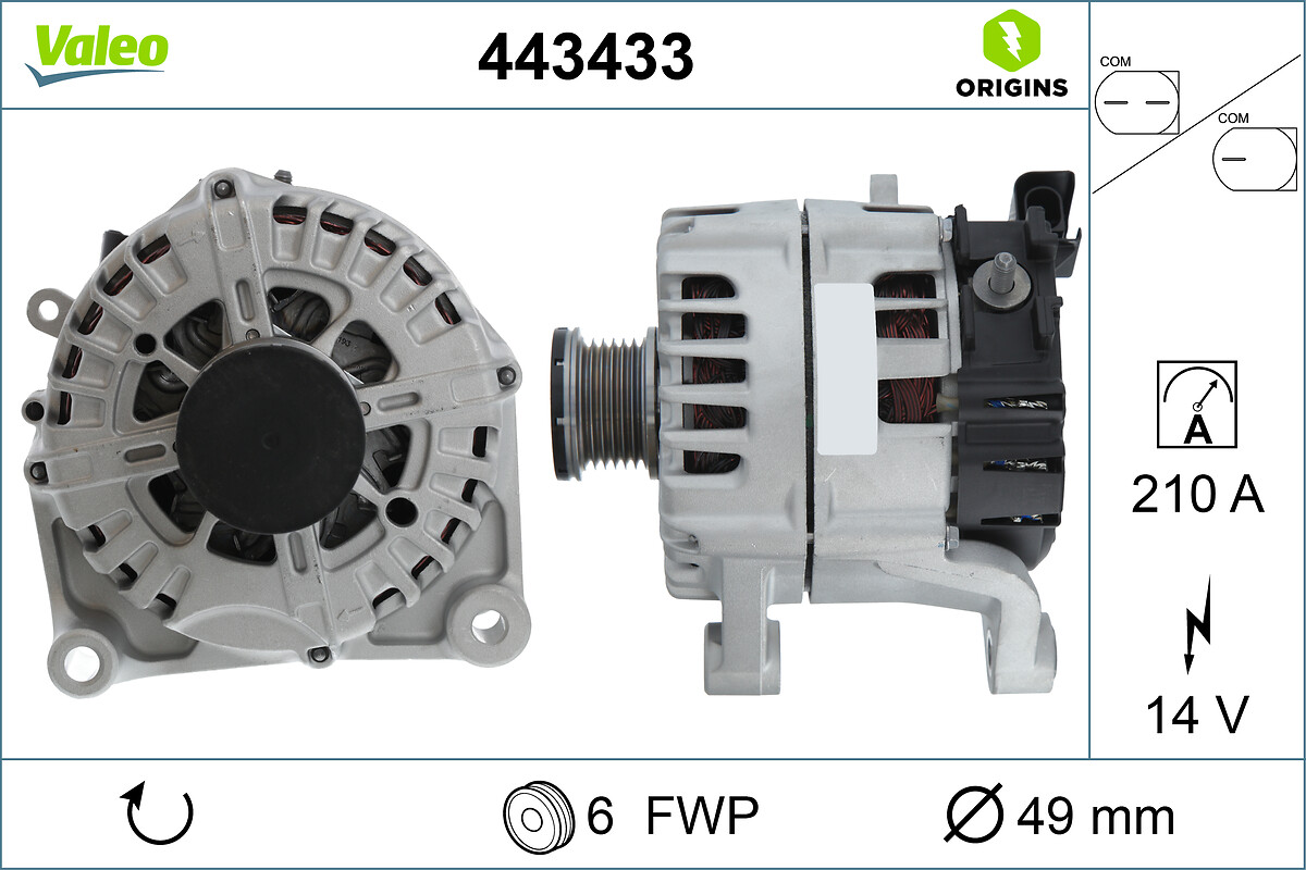 VALEO Generator 443433 for BMW (BRILLIANCE)
