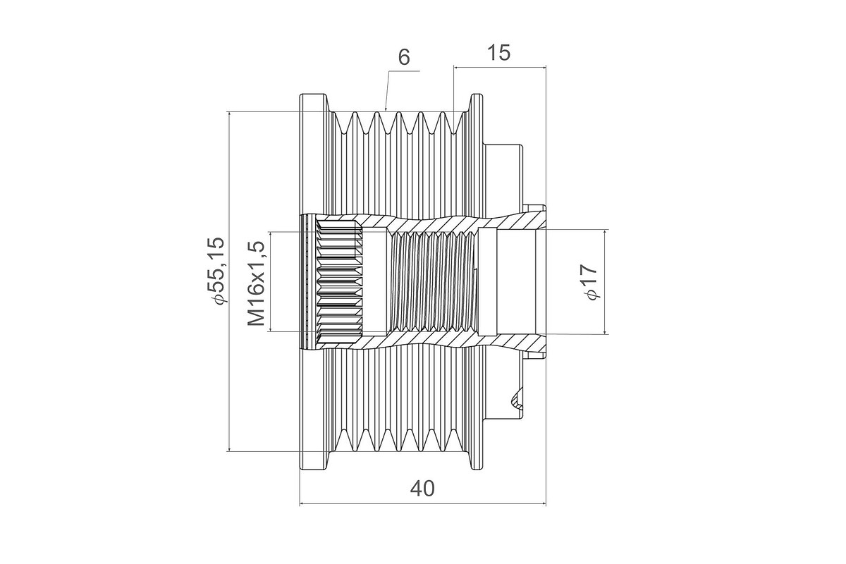 VALEO Generator friløbskobling 588440 for SSANGYONG