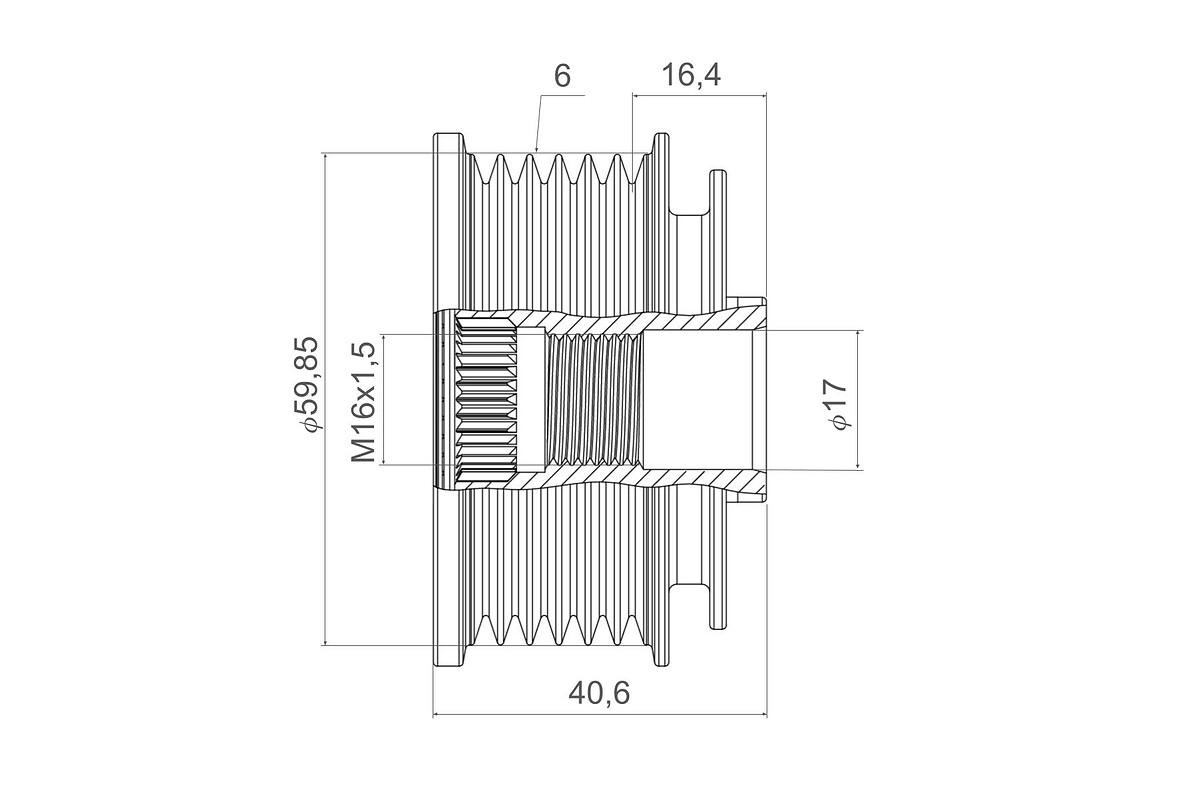 VALEO Generator friløbskobling 588438 for KIA HYUNDAI