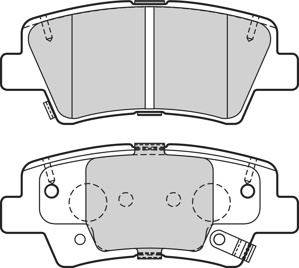 VALEO Bremseklodser 302706 bagaksel for KIA