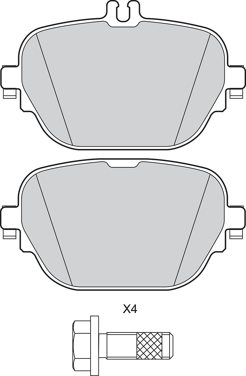 VALEO Bremseklodser 302893 bagaksel for MERCEDES-BENZ MERCEDES-BENZ (BBDC)