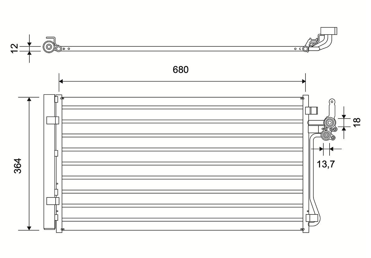 VALEO Kondensor, klimaanlæg 822837 for LAND ROVER (CHERY)