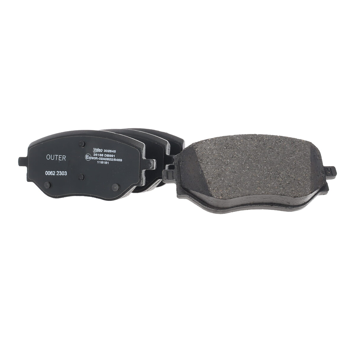 VALEO Bremseklodser 302545 foraksel for MITSUBISHI NISSAN DACIA