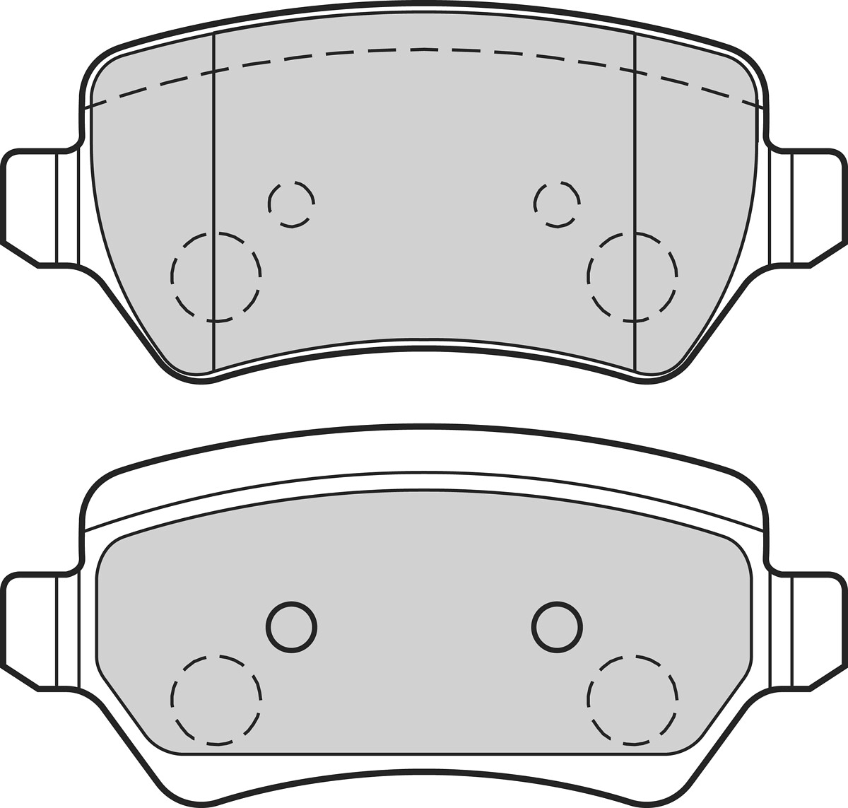 VALEO Bremseklodser 302713 bagaksel for KIA