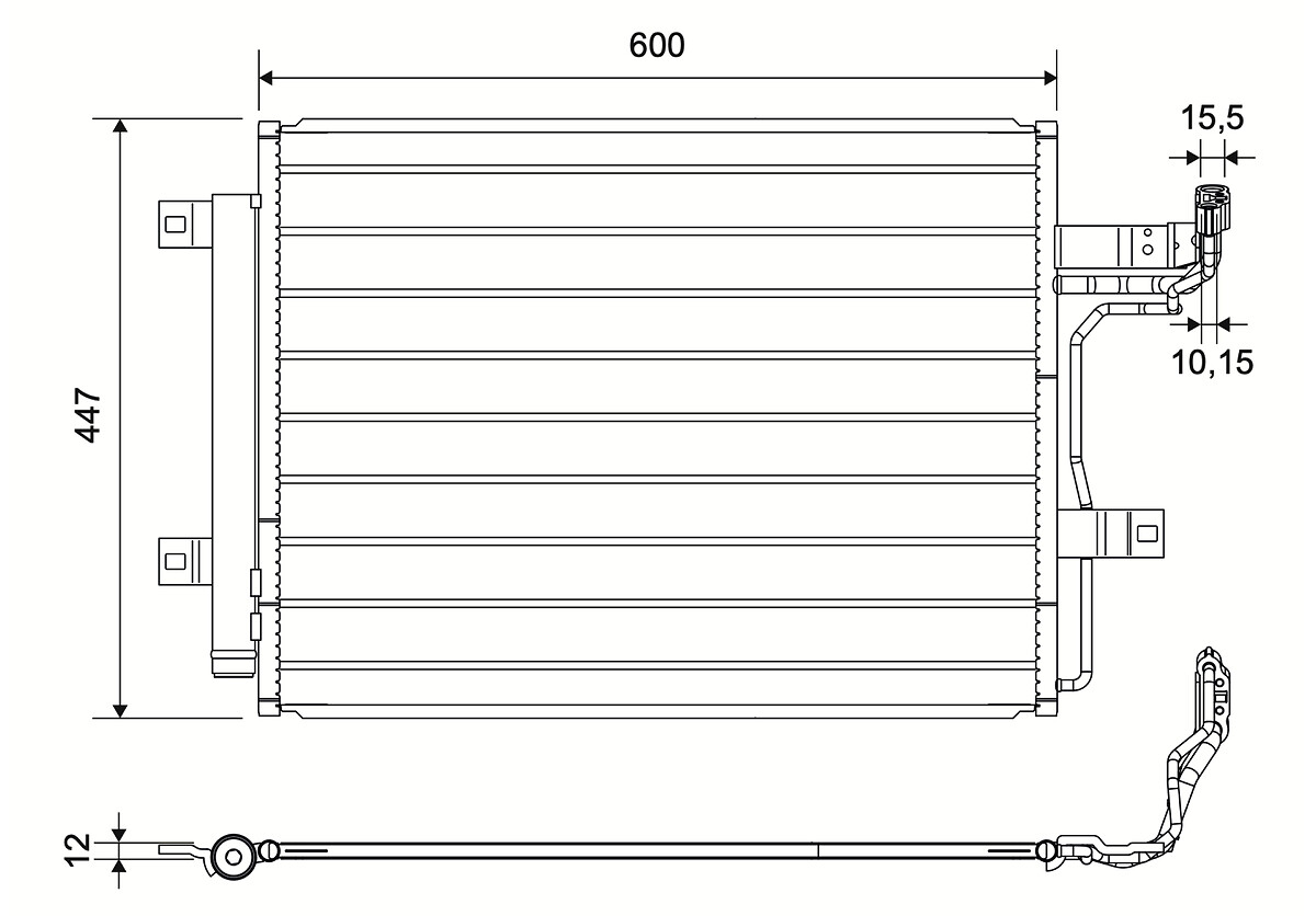 VALEO Kondensor, klimaanlæg 822835 for MAZDA