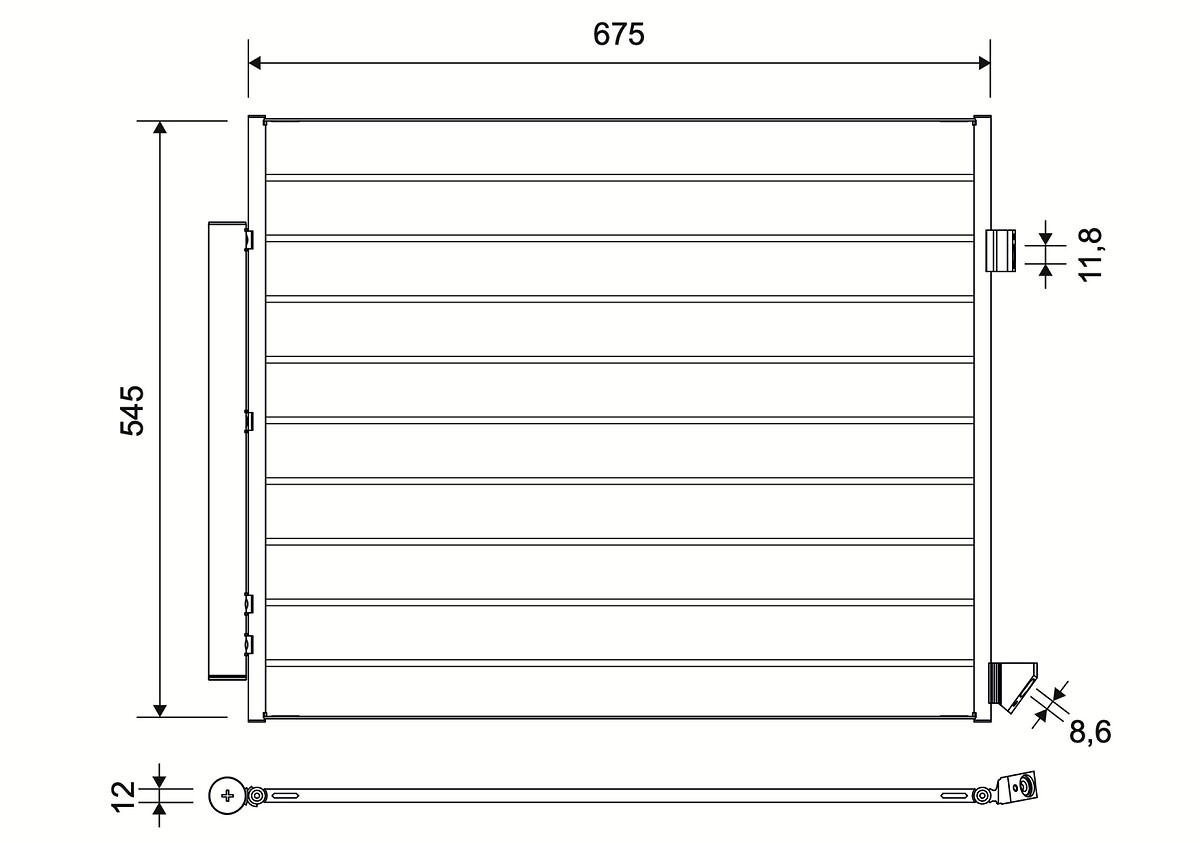 VALEO Kondensor, klimaanlæg 822768 for MERCEDES-BENZ