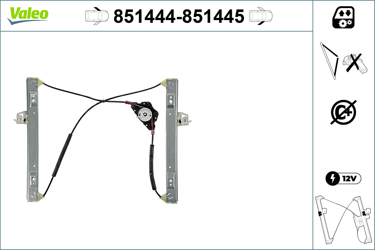 VALEO Vinduesløfter 851444 foran til venstre for FORD