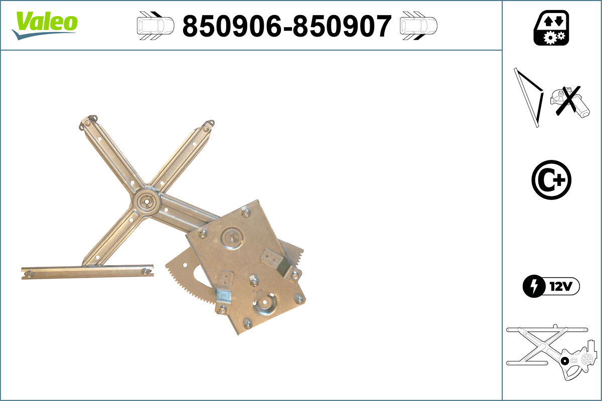 VALEO Vinduesløfter 850906 foran til venstre for OPEL VAUXHALL