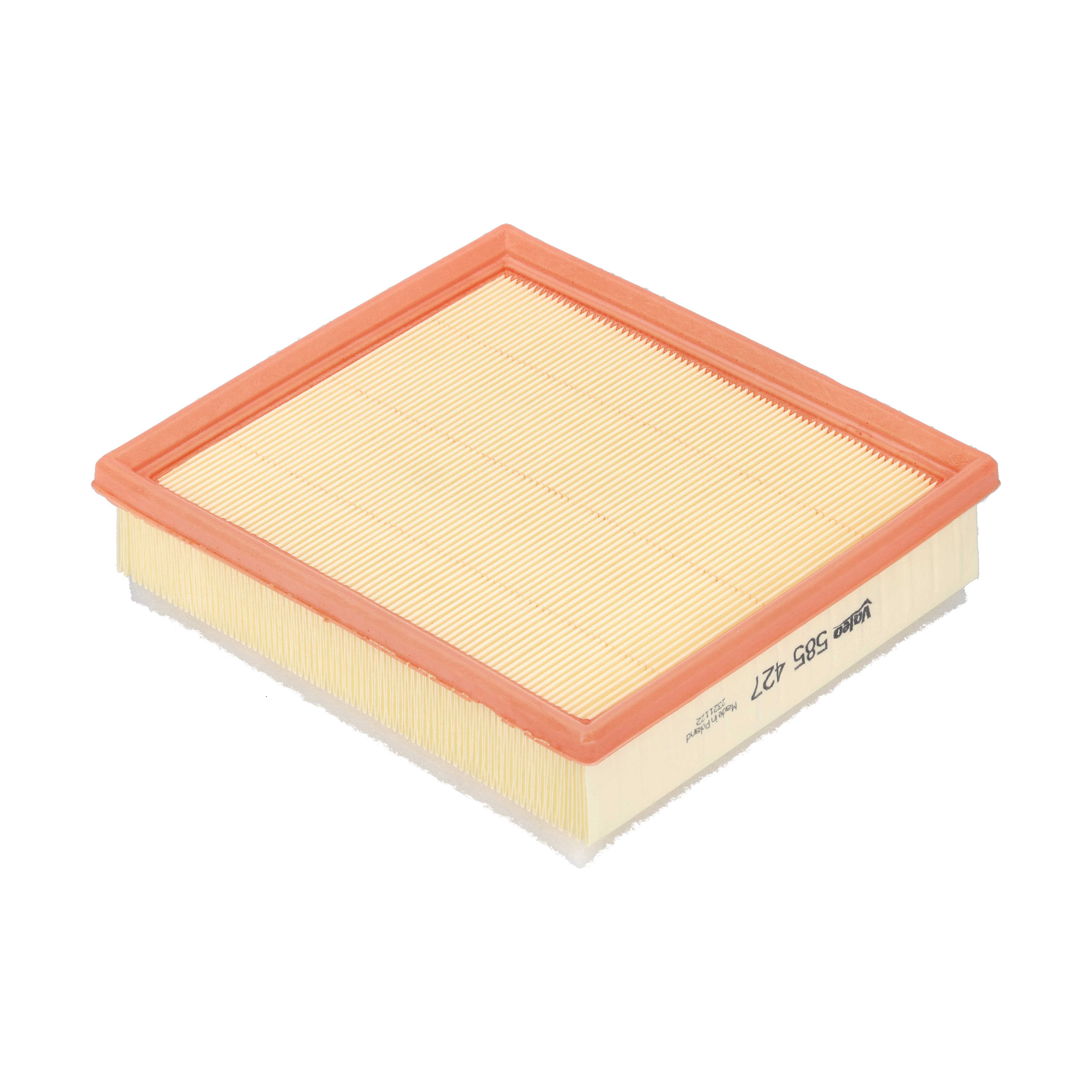 VALEO Luftfilter 585427 Filterindsats length_mm_203|Længde [mm]|227 width_mm_206|Bredde [mm]|204 height_mm_209|Højde [mm]|42 weight_kg_212|Vægt [kg]|0