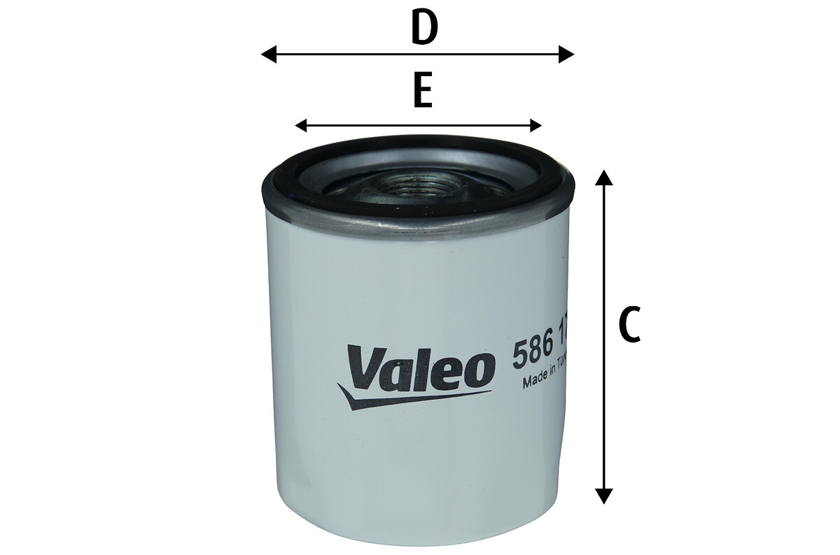 VALEO Oliefilter 586175 Påskruet 95mm M20x1.5 for JEEP TOYOTA