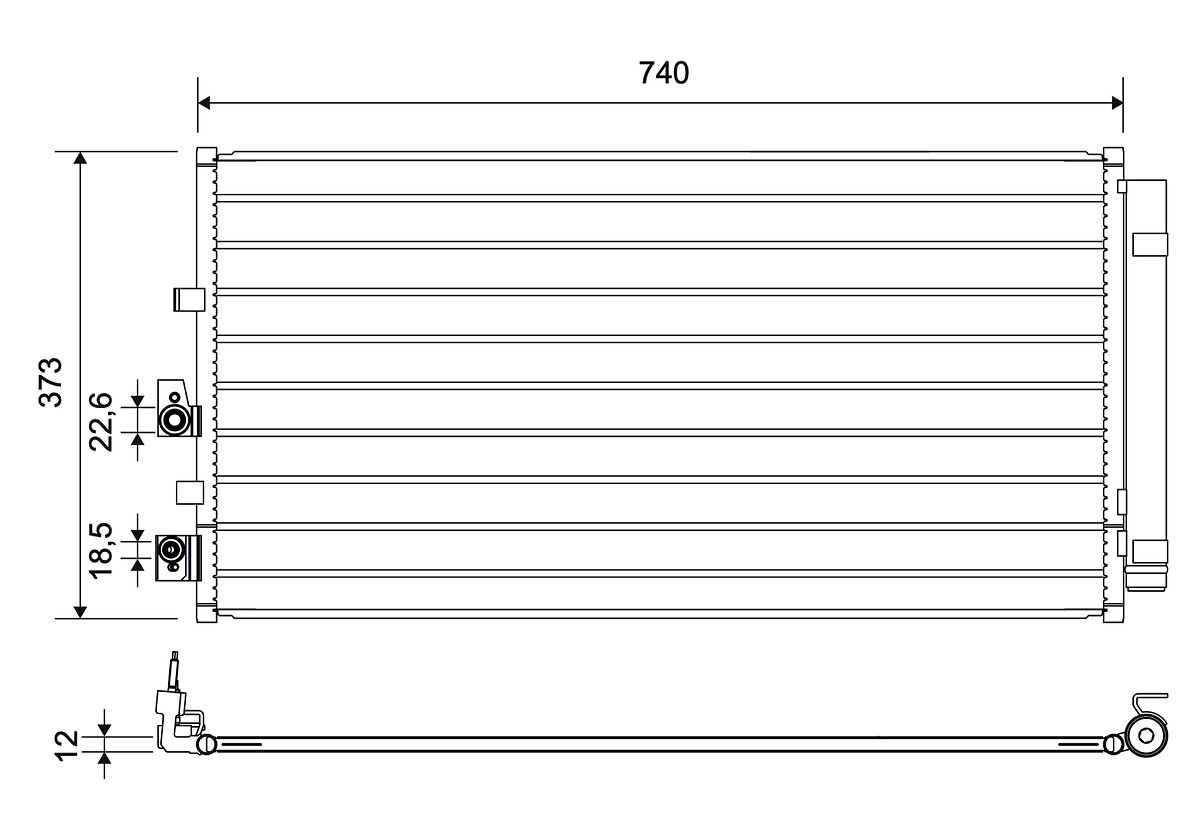 VALEO Kondensor, klimaanlæg 822839 for FORD FORD (CHANGAN)