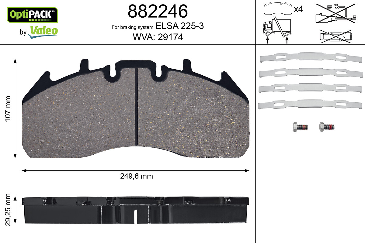 VALEO 882246 bagaksel for VOLVO RENAULT TRUCKS