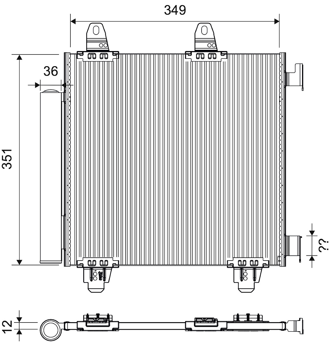 VALEO Kondensor, klimaanlæg 822804 for TOYOTA