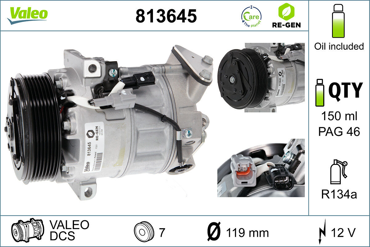 VALEO Kompressor, klimaanlæg 813645 for RENAULT