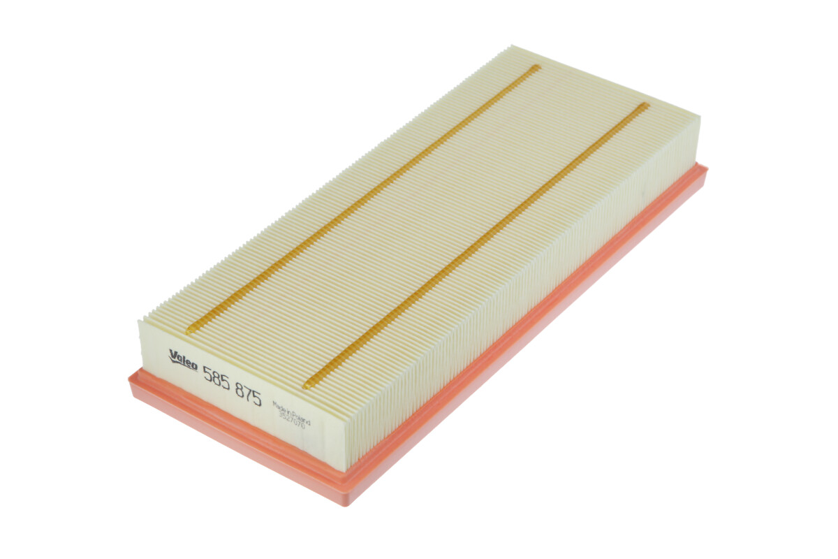 VALEO Luftfilter 585875 Filterindsats length_mm_203|Længde [mm]|322 width_mm_206|Bredde [mm]|135 height_mm_209|Højde [mm]|46 weight_kg_212|Vægt [kg]|0