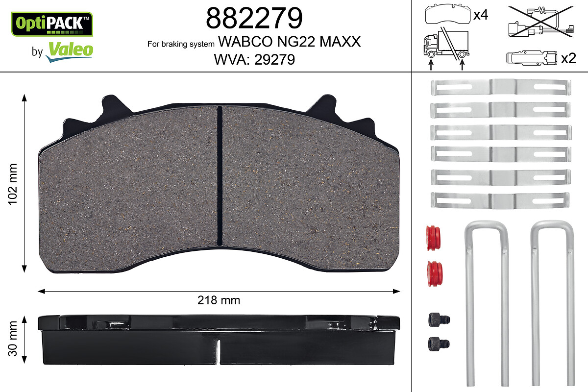 VALEO 882279 bagaksel for MAN