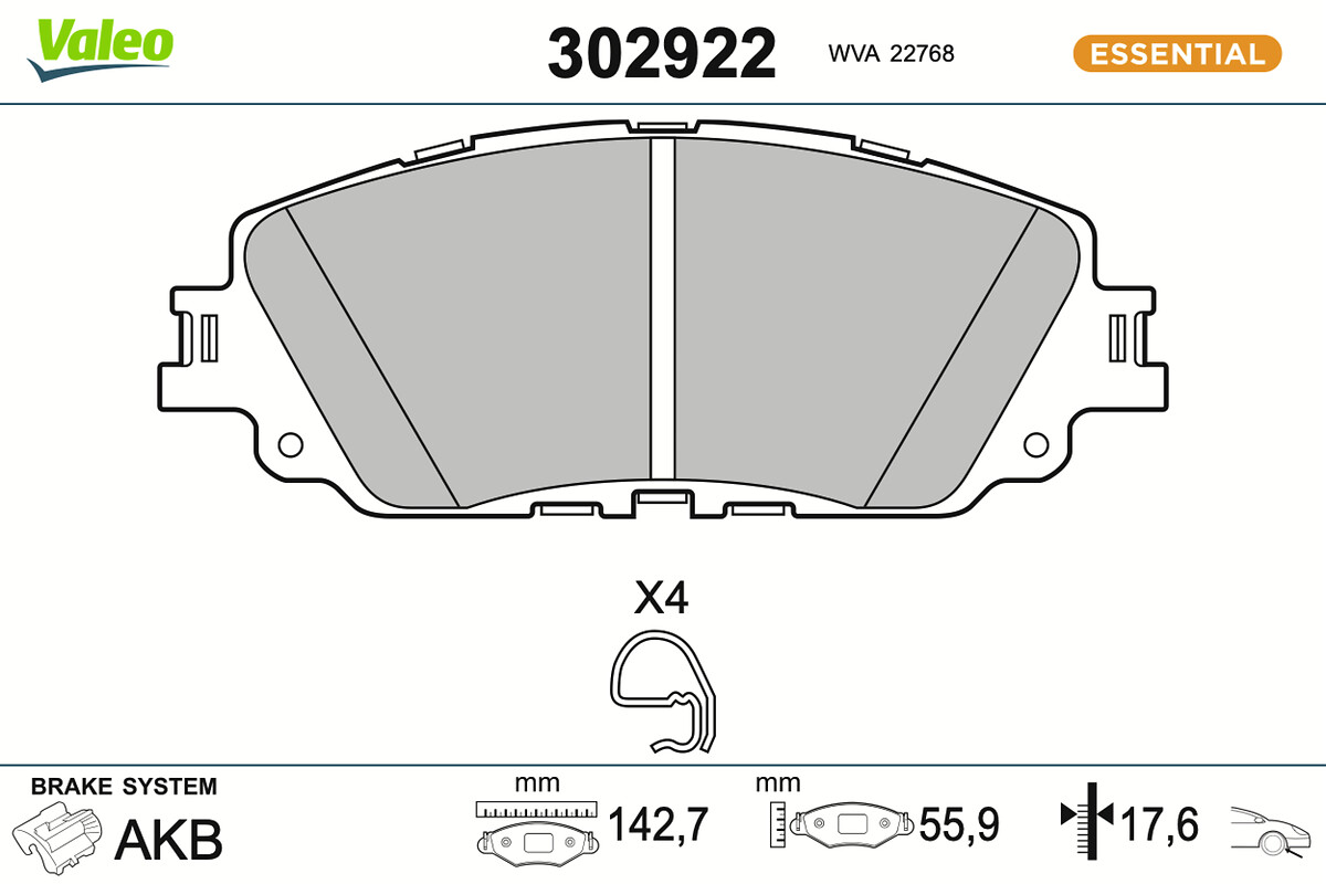 VALEO Bremseklodser 302922 foraksel for TOYOTA (GAC) LEXUS