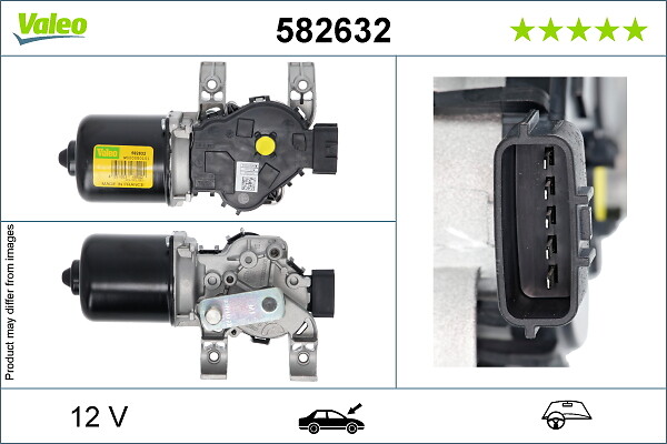 VALEO Viskermotor 582632 foran for RENAULT SMART