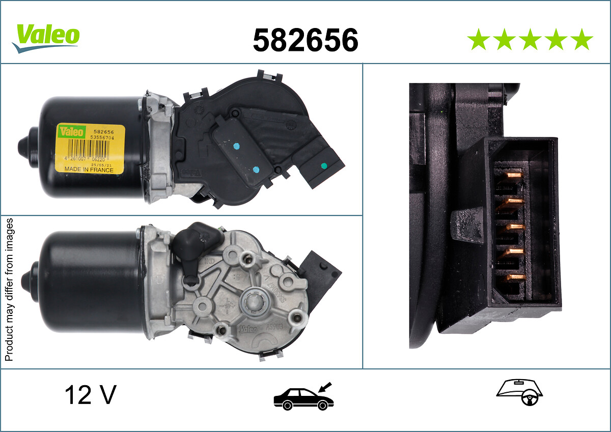 VALEO Viskermotor 582656 foran for AUDI