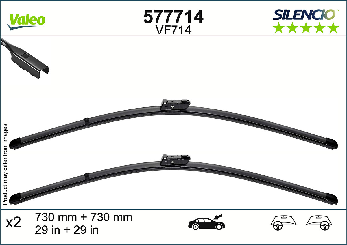 VALEO Viskerblad 577714 foran for VW
